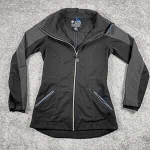 Kuhl Jacket Womens Extra Small Kondor Softshell Detachable Hood Wind Water Black